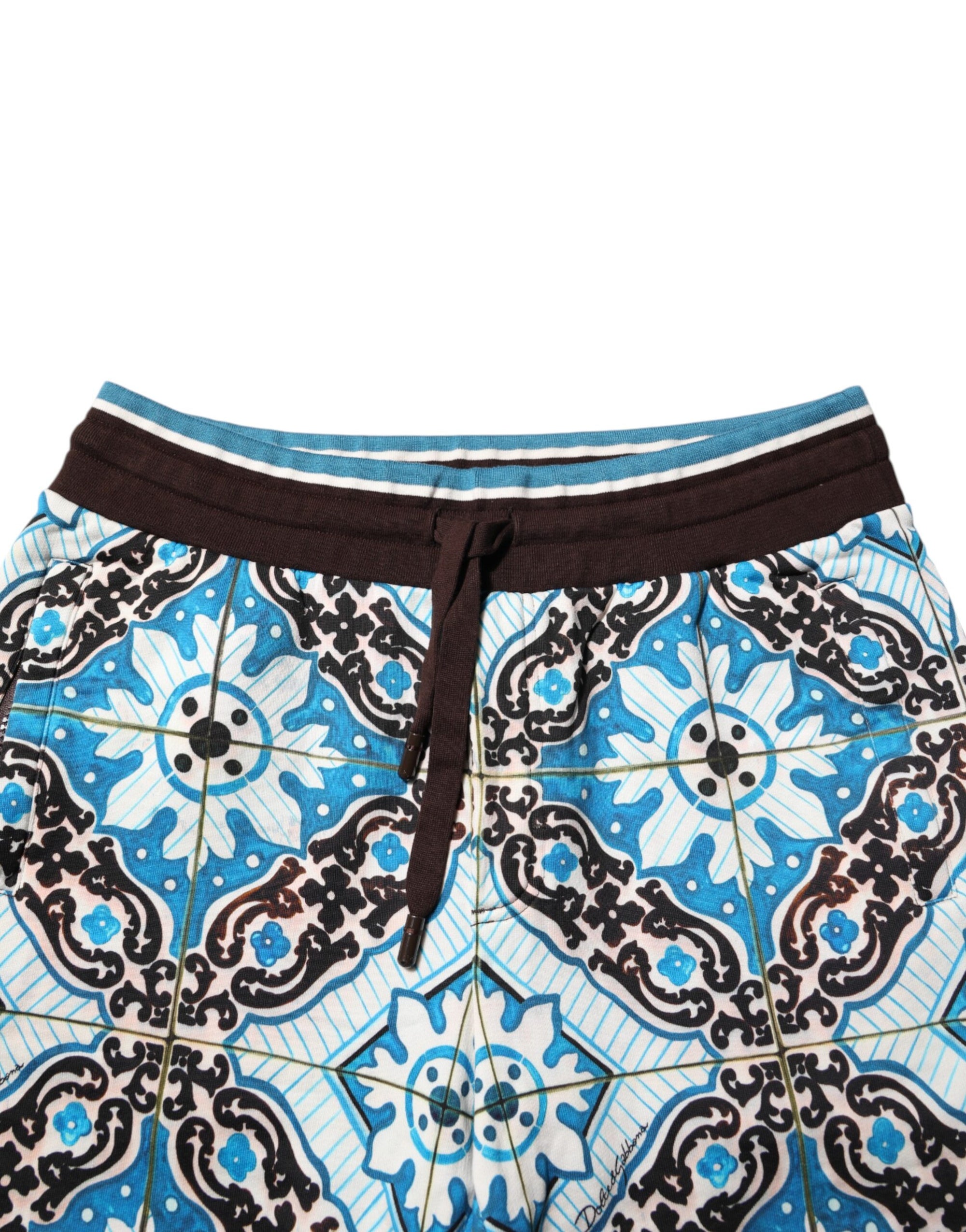 Dolce &amp; Gabbana Bermuda en coton multicolore à imprimé Maiolica
