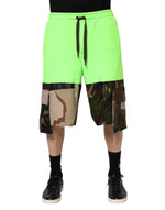 Bermuda cargo patchwork vert Dolce &amp; Gabbana pour homme