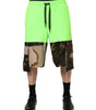 Bermuda cargo patchwork vert Dolce &amp; Gabbana pour homme