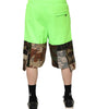 Bermuda cargo patchwork vert Dolce &amp; Gabbana pour homme