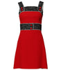 Dolce & Gabbana Red Wool Sleeveless A-line Flared Mini Dress