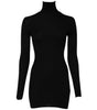 Dolce & Gabbana Black Long Sleeves Turtle Neck Mini Dress
