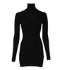 Dolce & Gabbana Black Long Sleeves Turtle Neck Mini Dress