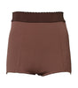 Short taille haute en viscose marron Dolce & Gabbana