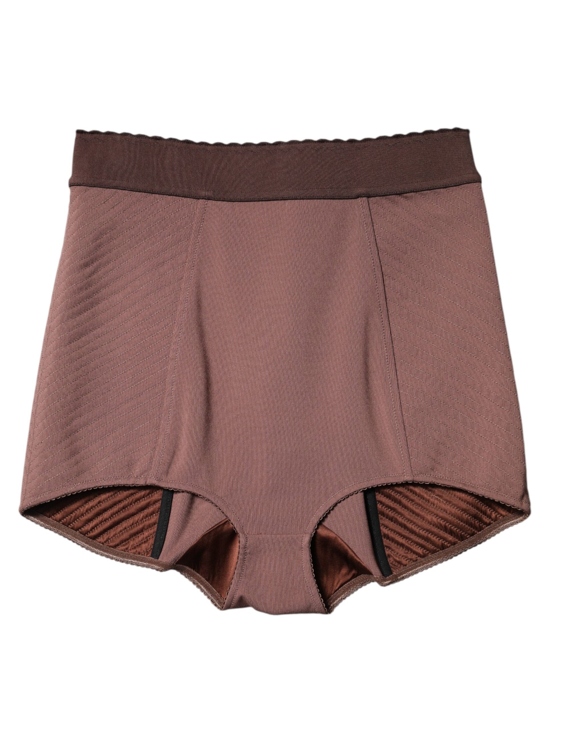 Short taille haute en viscose marron Dolce & Gabbana