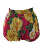 Dolce & Gabbana Red Floral High Waist Women Hot Pants Shorts