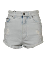 Short en denim délavé bleu clair Dolce & Gabbana