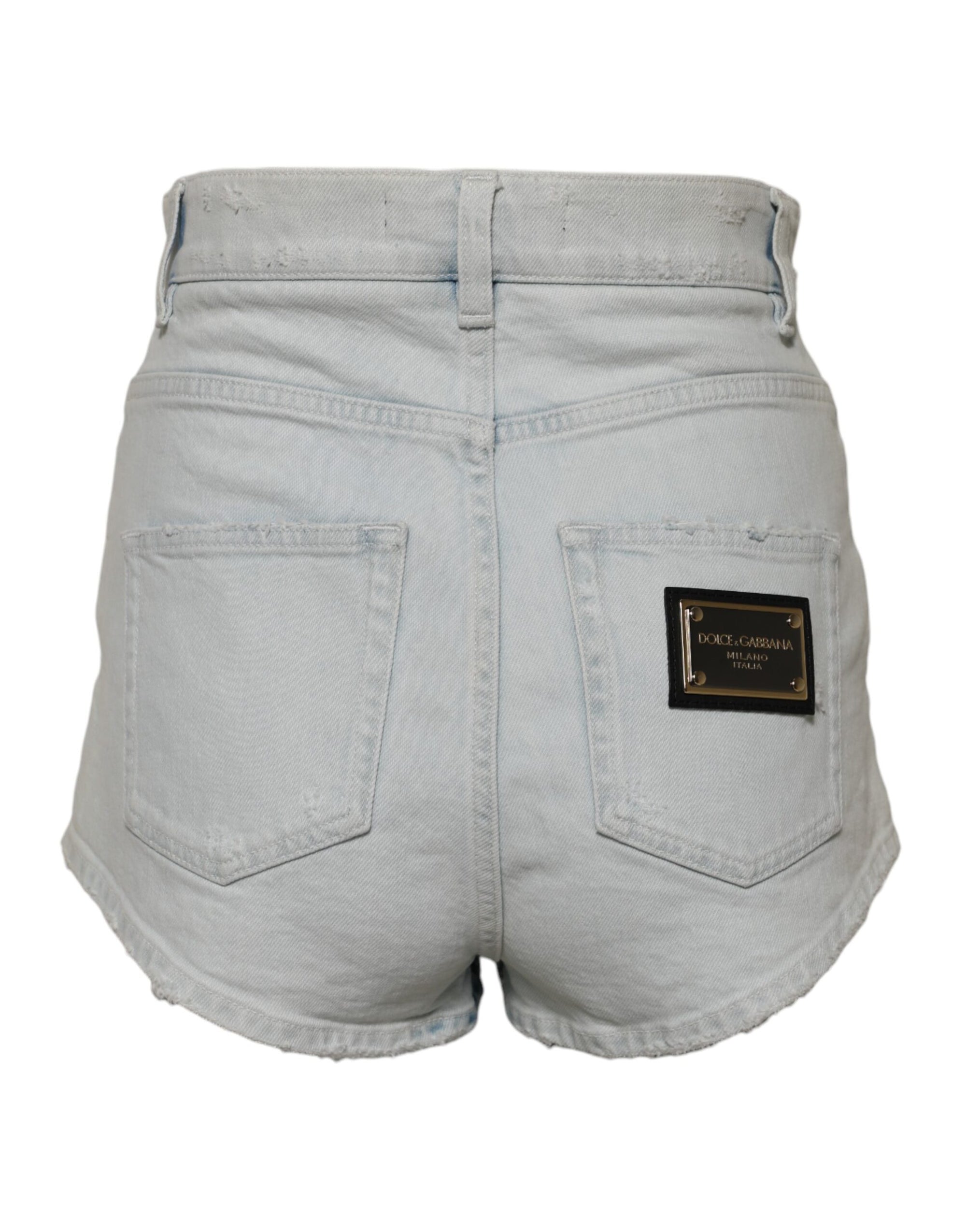 Short en denim délavé bleu clair Dolce & Gabbana