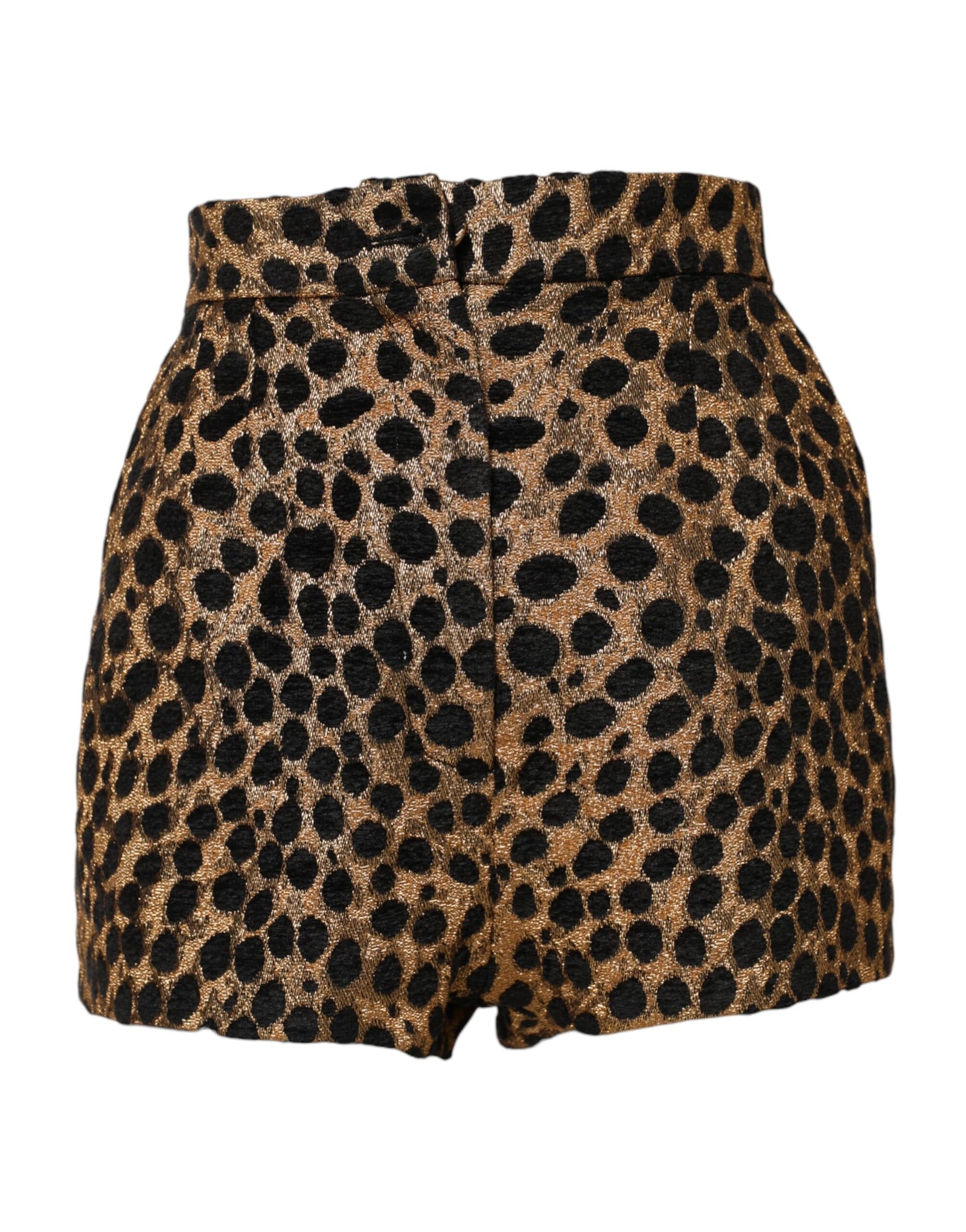 Short taille haute à imprimé léopard marron Dolce & Gabbana