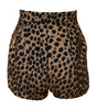 Dolce & Gabbana Brown Leopard High Waisted Hot Pants Shorts