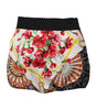 Dolce & Gabbana Multicolor Floral High Waist Hot Pants Shorts