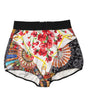Dolce & Gabbana Multicolor Floral High Waist Hot Pants Shorts