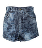 Short en denim bleu à imprimé floral Dolce & Gabbana