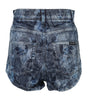 Short en denim bleu à imprimé floral Dolce & Gabbana