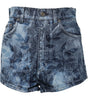Short en denim bleu à imprimé floral Dolce & Gabbana
