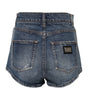 Short en denim bleu déchiré Dolce & Gabbana en coton