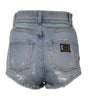 Short en denim bleu déchiré Dolce &amp; Gabbana en coton