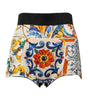 Short taille haute en majolique multicolore Dolce & Gabbana