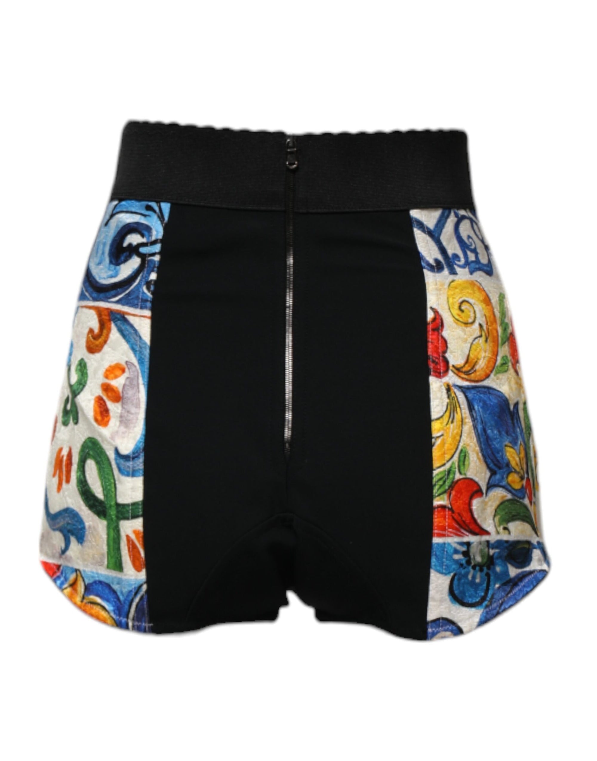 Short taille haute en majolique multicolore Dolce & Gabbana