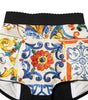 Short taille haute en majolique multicolore Dolce & Gabbana