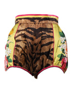 Short taille haute à fleurs multicolores Dolce &amp; Gabbana