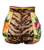Short taille haute à fleurs multicolores Dolce &amp; Gabbana
