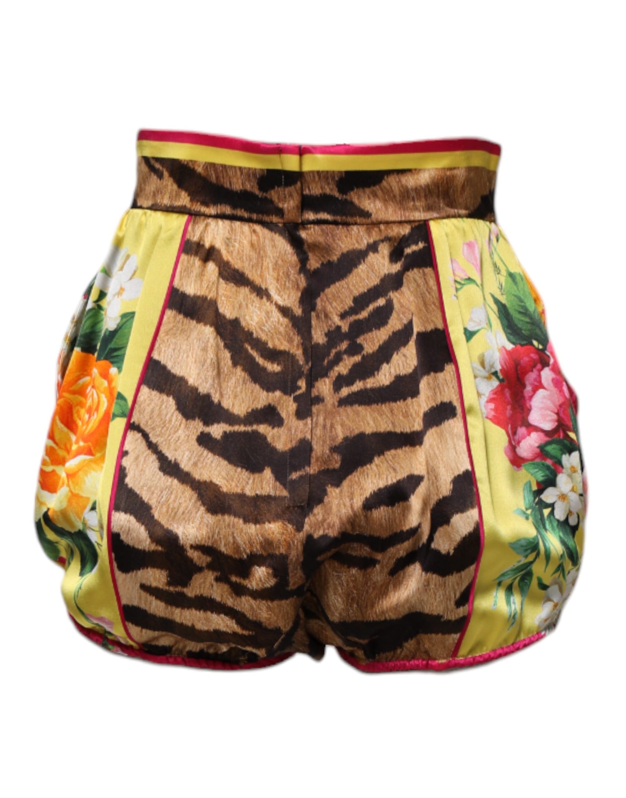 Short taille haute à fleurs multicolores Dolce &amp; Gabbana