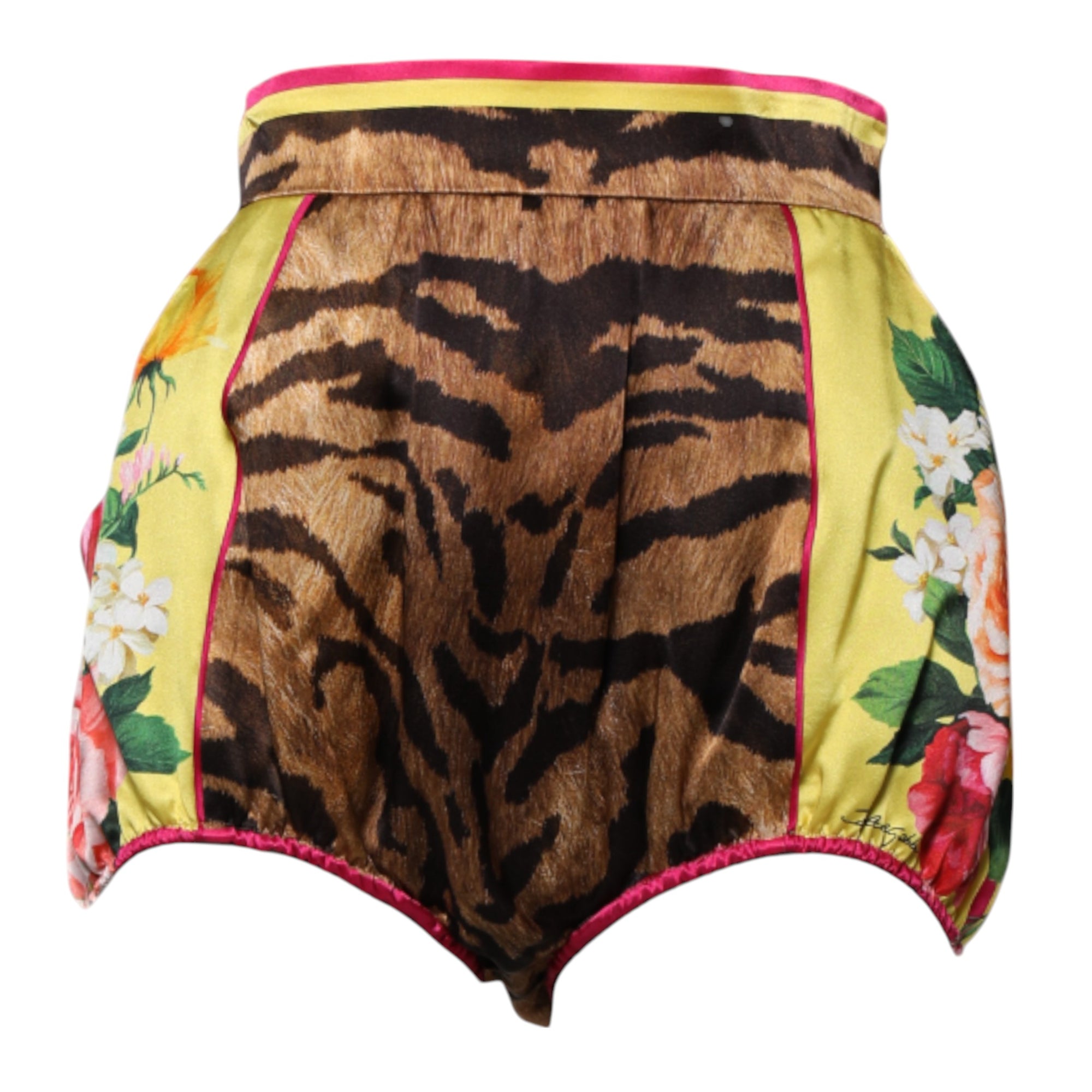 Short taille haute à fleurs multicolores Dolce &amp; Gabbana