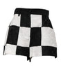 Short chaud Dolce & Gabbana en brocart floral noir et blanc