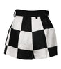 Short chaud Dolce & Gabbana en brocart floral noir et blanc