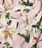 Jupe crayon mi-longue en viscose à imprimé lys rose Dolce &amp; Gabbana