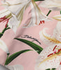 Jupe crayon mi-longue en viscose à imprimé lys rose Dolce &amp; Gabbana