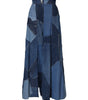Dolce & Gabbana Blue Denim Long Maxi Patchwork Cotton Skirt