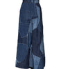 Dolce & Gabbana Blue Denim Long Maxi Patchwork Cotton Skirt