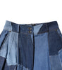 Dolce & Gabbana Blue Denim Long Maxi Patchwork Cotton Skirt