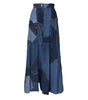 Dolce & Gabbana Blue Denim Long Maxi Patchwork Cotton Skirt