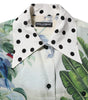 Dolce & Gabbana Multicolor Printed Silk Collared Shirt Top