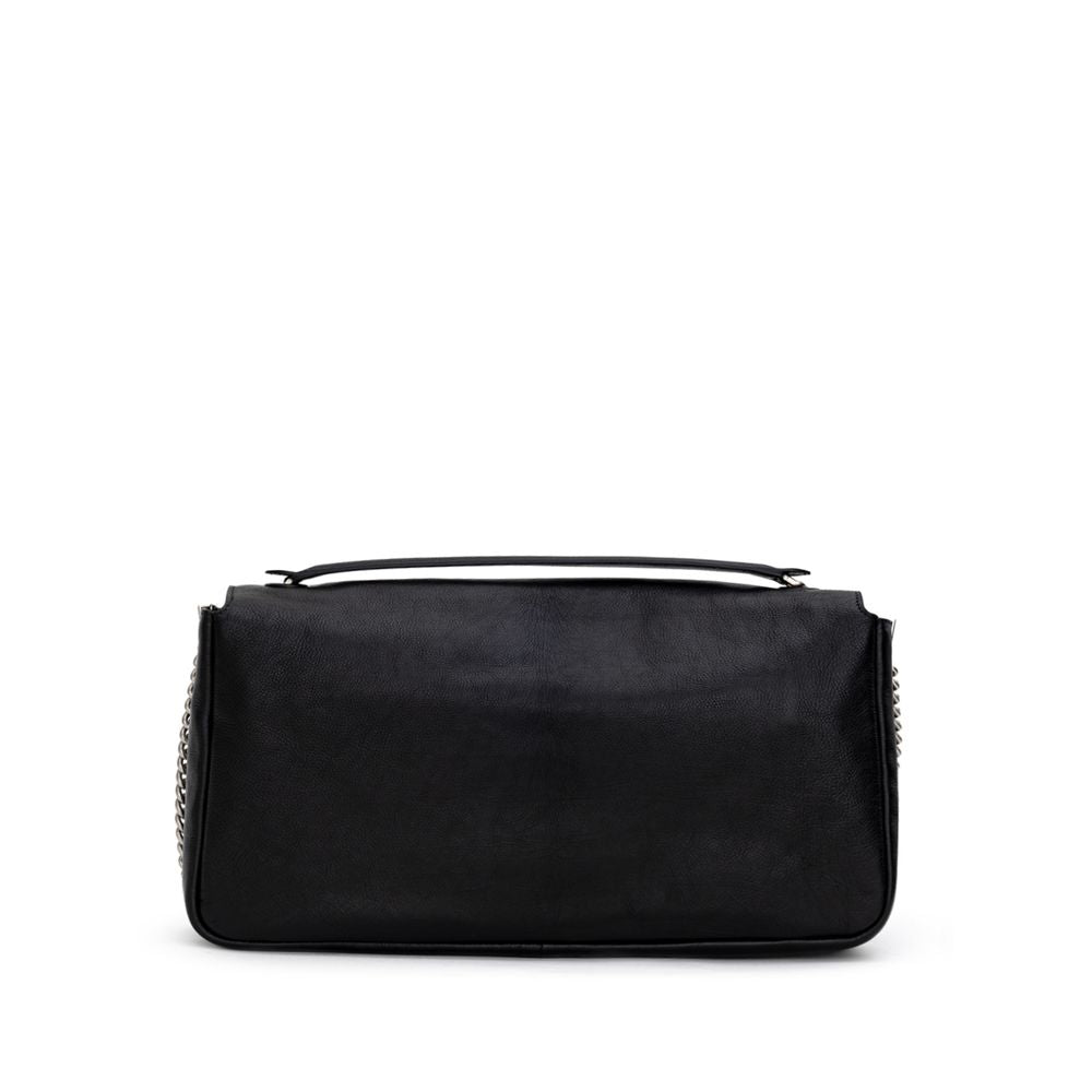 Sac à bandoulière en cuir noir Fendi