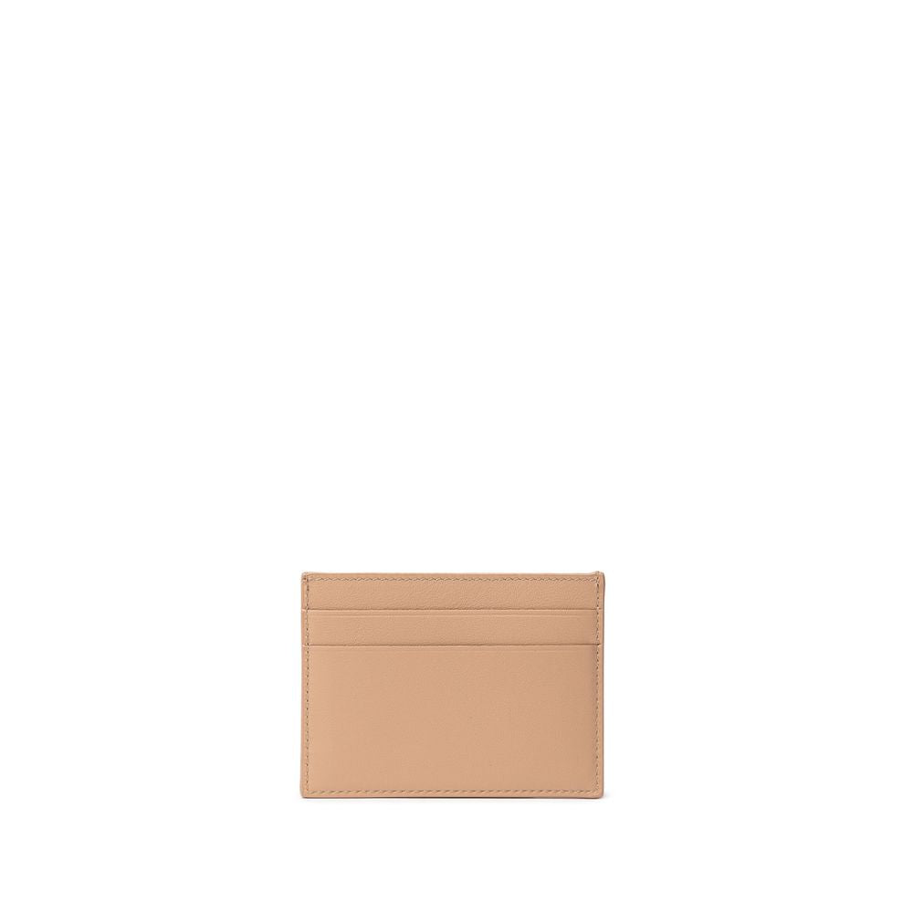 Porte-cartes en cuir beige Balenciaga