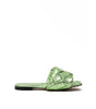 Bottega Veneta Green Leather Slide