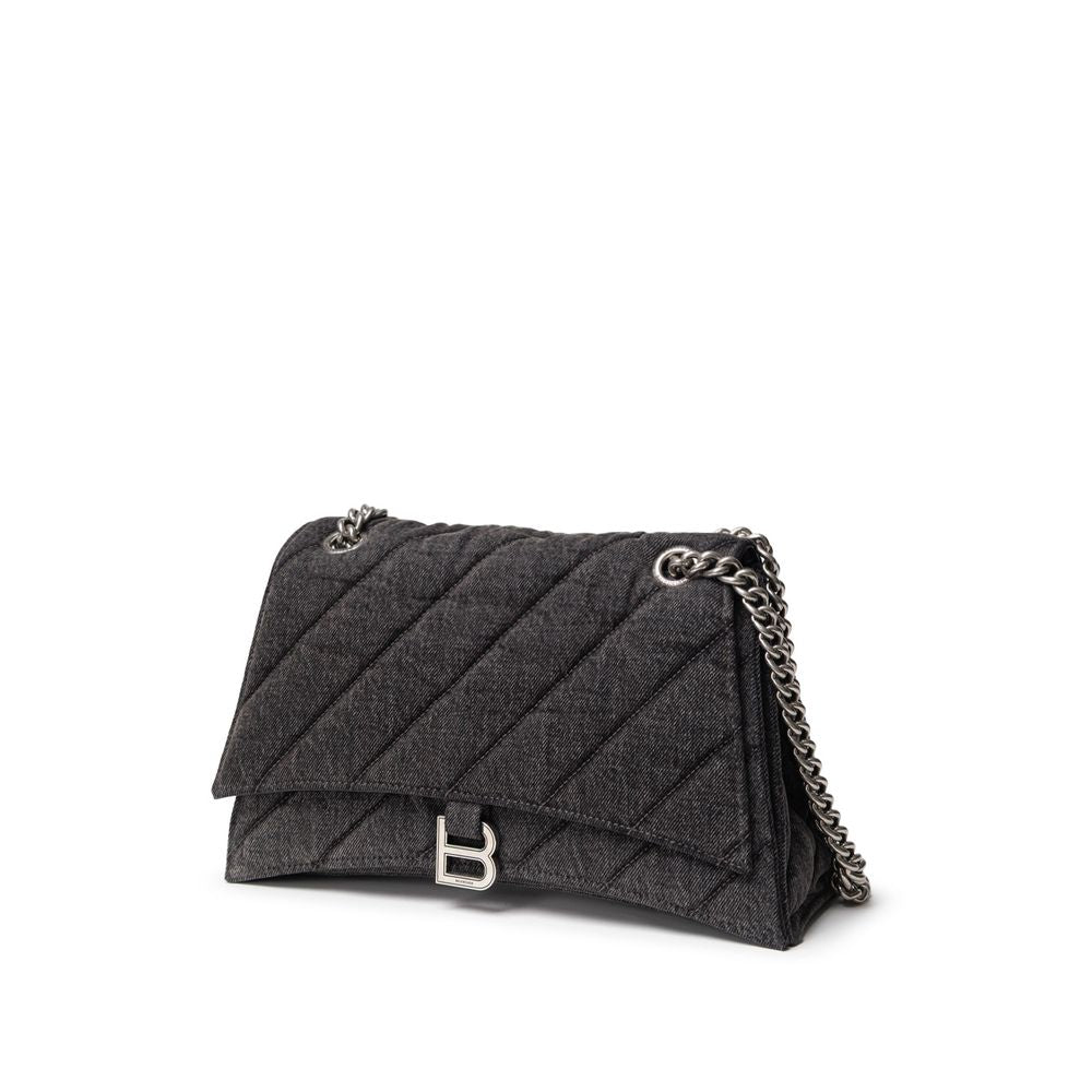 Balenciaga Black Fabric And Leather Shoulder Bag