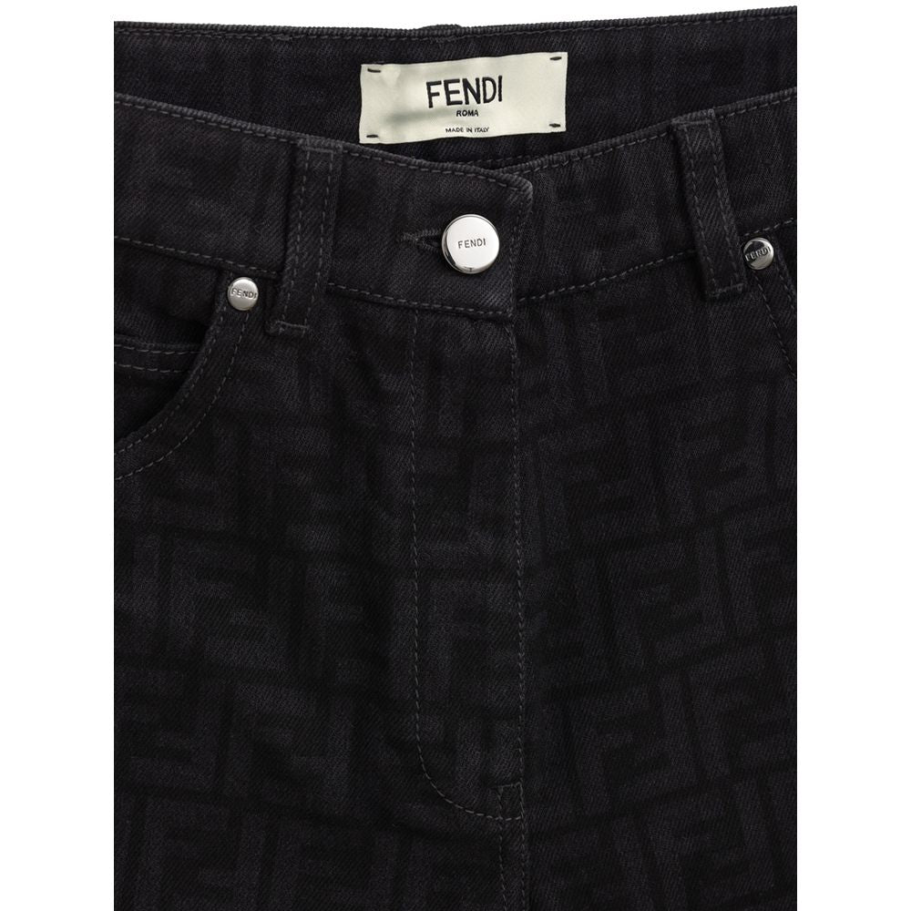 Jean en coton noir Fendi