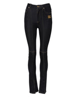 Dolce & Gabbana Blue Cotton High Waist Skinny Denim Jeans
