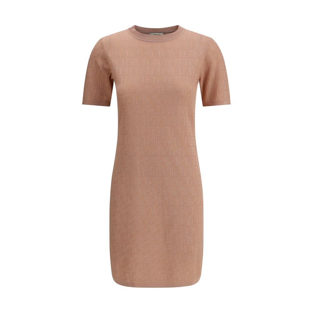 Robe midi à motif Fendi FF