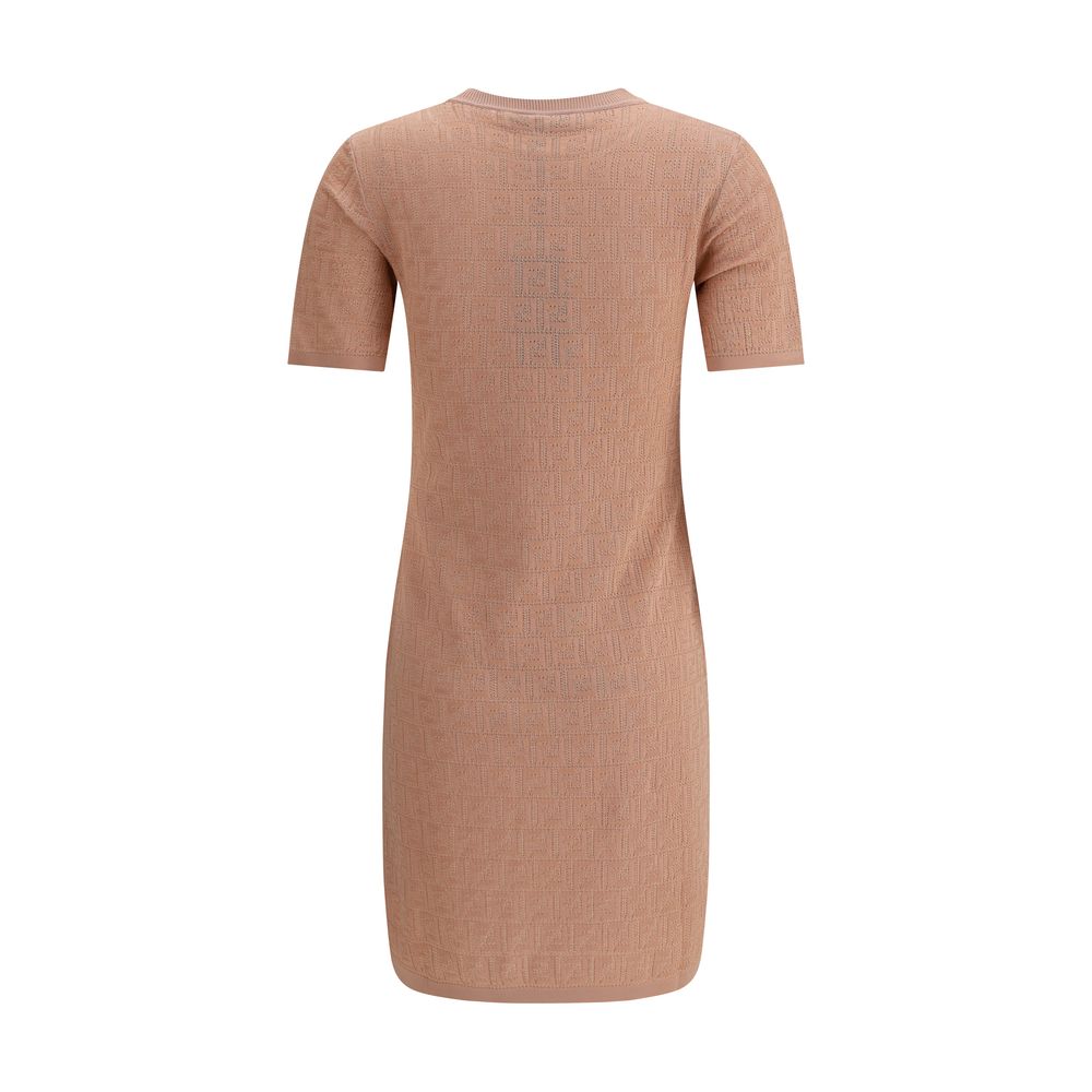 Robe midi à motif Fendi FF