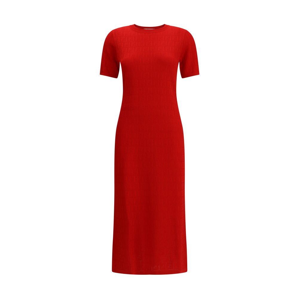 Robe midi en maille Fendi