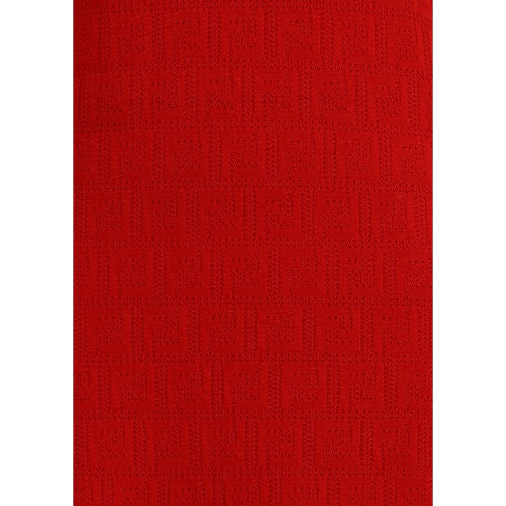 Robe midi en maille Fendi