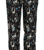 Dolce & Gabbana Black Musical Instrument Sleepwear Pants