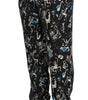 Dolce & Gabbana Black Musical Instrument Sleepwear Pants