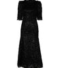Dolce & Gabbana Metallic Black Polyester A-line Midi Dress